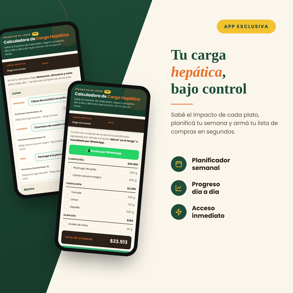 App planificadora, calculadora Pro